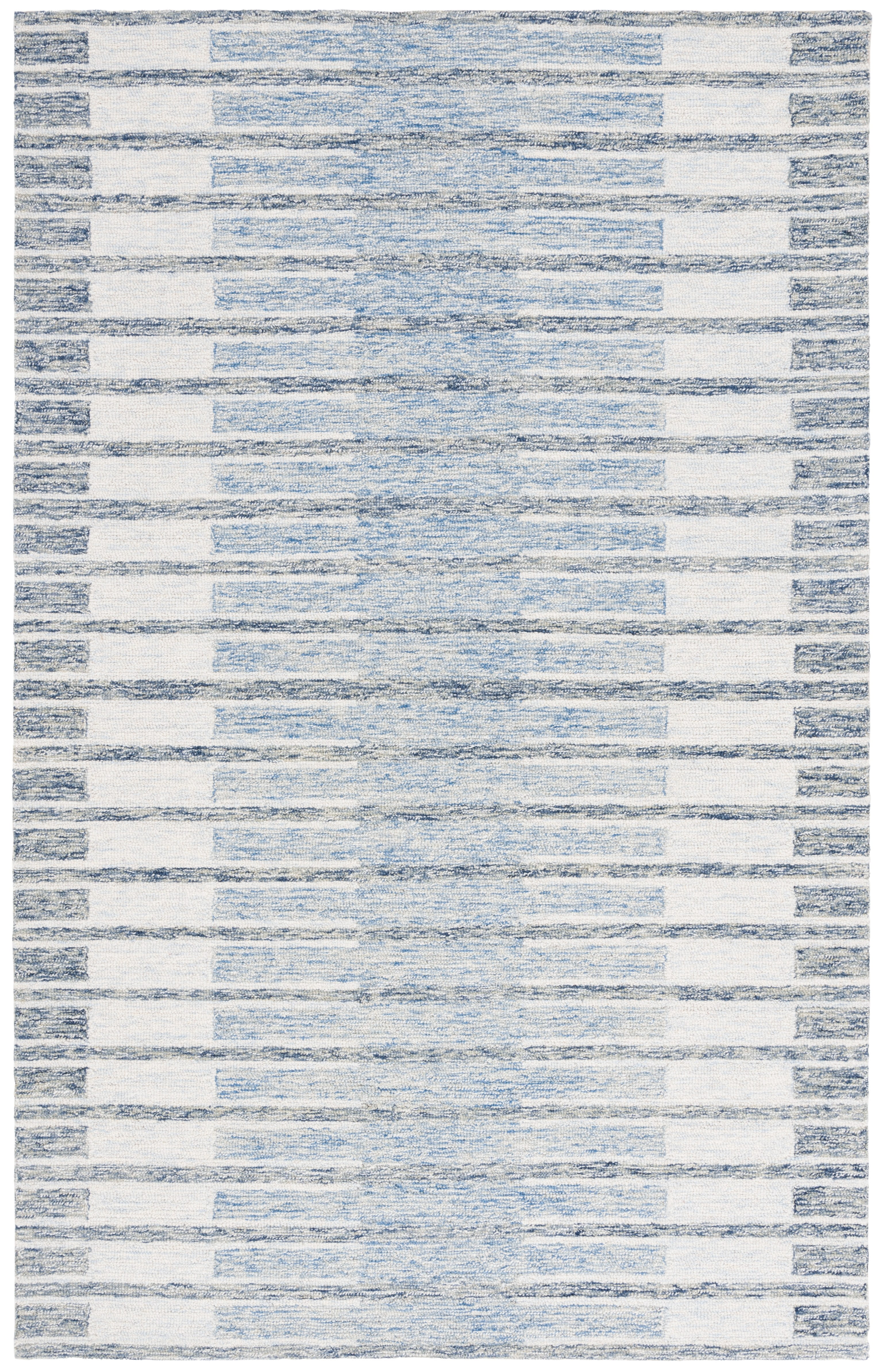 Safavieh Ebony Elisa Geometric Striped Area Rug, Ivory/Blue, 3' x 5'