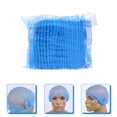 thumbnail image 3 of Shisuyan 100pcs Disposable Bouffant Caps Elastic Work Hat Dust-Proof Caps for Work Cooking, 3 of 8