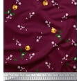 thumbnail image 1 of Soimoi Cotton Jersey Fabric Leaves & Rose Flower Print Fabric by Yard 58 Inch Wide, 1 of 1
