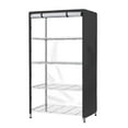 thumbnail image 4 of Waterproof Shelf Cover, Easy Access 210D Silvered Oxford Fabric Keep Dry Dustproof Storage Wire Rack Cover with Hook and Loop Fastener for Wire Shelves, 4 of 7