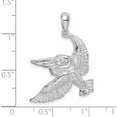thumbnail image 4 of Sterling Silver Polished Flying Pelican Pendant - Jbsp, 4 of 5