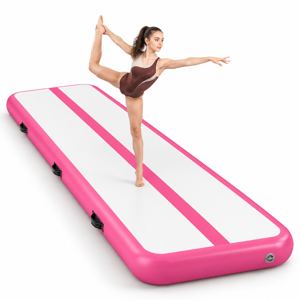 Inflatable Gymnastics Tumbling Mat Pink 10ft x 3.3ft x 6inch