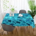 thumbnail image 5 of Coolnut Glowing Beautiful Blue Turtle Rectangle Tablecloth,Dinner Table Cover for Outdoor & Indoor Patio, Picnic, BBQ, Holiday Party 54x72In, 5 of 7
