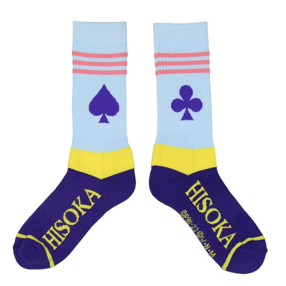 Hunter x Hunter Anime Socks, HXH Hisoka Morrow Club Spade Costume Athletic Cushioned Crew Socks For Men Women 1 Pair