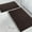 Brown, variant on 2 Piece Set Brown Soft Cozy Plush Chenille Bath Mat Bathroom Rug
