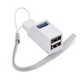 thumbnail image 1 of Adaptador extensor concentrador USB 3.0, minidivisor de 3 puertos para PC, portátil, teléfono móvil, lector de disco U de alta velocidad, color blanco, 1 of 8
