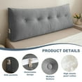 thumbnail image 7 of Lovote Triangular Headboard Pillow with Side Pockets, Chenille Fabric, Bed Rest Reading Pillow, Removable & Washable Cover, Daybed Wedge Pillow for Twin Beds, 7 of 7