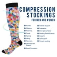 thumbnail image 2 of FORMRS Womens Knee High Socks Casual Long Thick Travel Daily Wear, 1 Pair, Yellow Colorful Circles, 2 of 6