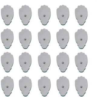 20-Pack TENS Unit Replacement Pads Long-Lasting Snap Electrodes for 100  Times of Use per Pad AVCOO Latex-Free TENS Pads Set Compatible with TENS  EMS Devices Using 3.5mm Button Lead Wires 01-White