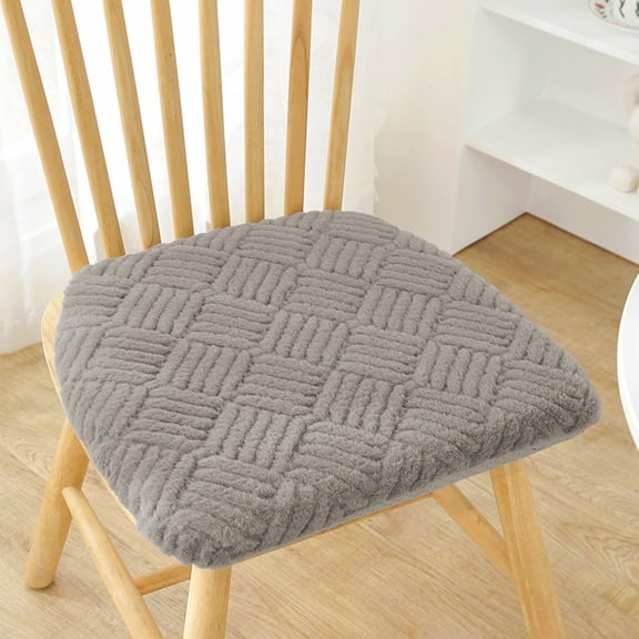 Plush Non-Slip Horseshoe Shaped Seat Cushion, Thick Warm & Washable Dining Chair Pad for Winter, Soft & Comfortable Furniture Protector