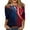 Dark Blue(American Flag Stars), variant on Iaqnaocc 4th Of July Shirts for Women 3/4 Length Sleeve Patriotic Crew Neck T Shirt Loose Fit American Flag Stars Spring Fall Freedom T Shirts for Women Vermilion 2XL
