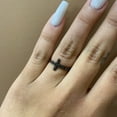 thumbnail image 2 of Black Diamond Cross Ring Sideways 14K Black Gold Finish, 2 of 3