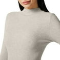 thumbnail image 2 of Lightweight Ribbed Mock Turtleneck for Women-Slim Fit, 2 of 6