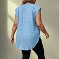 thumbnail image 5 of Yievot Plus Size Tank Tops for Women Trendy Pleated Sleeveless Shirts Side Slit Versatile Casual Tunic Tops, 5 of 7