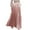 Pink, variant on Yucgh Women's Pleated Solid Color Maxi Skirt with Large Swing, A-line Floor Length Skirt, Casual Flowy Skirt with Elastic Waist,Pink,L
