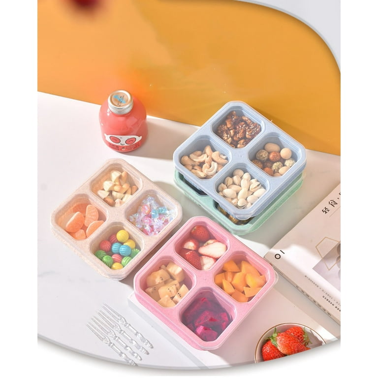 Food Storage Containers, Reusable Divided Fruit Boxes Portable On