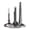 Silver grey, variant on hejhncii Miniature Shanghai Skylines Model Featurings Orientals Pearls Tower Electroplated Alloys Art Piece For Vintages Styles Interior