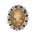 thumbnail image 4 of Broche de retrato de dama con diamantes de imitación y cierre de alfiler, alfileres decorativos para ropa B, 4 of 9