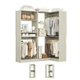 thumbnail image 6 of iSunirm Corner Closet System with Shelves, 56.5"W x 31.5"D Walk-in Closet Organizer System Garment Rack with 4 Hanging Rods, Space Saving, Ideal Closet Storage Unit, 6 of 6