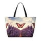 thumbnail image 2 of Fotbe Butterfly Over Lavender Bolsa de Viaje para Playa - Resistente al Agua, Bolsa Tote de Gran Capacidad y Ligera con 7 Bolsillos para Mujeres y Hombres, 2 of 7