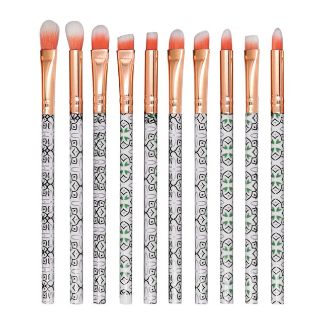 Fridja 10PC Portable makeup brush set, foundation brush, eye shadow brush set