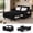 Black, variant on BSHTI 58.27" Corduroy Convertible Sofa Bed, Pull Out Sleeper Loveseat with Solid Wood Frame, 3 Adjustable Backrest, Storage Pocket, Easy Assembly for Living Room, Guest Room(Beige)