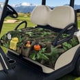 thumbnail image 3 of Psesaysky Golf Cart Seat Covers with 4 Pockets Soft Golf Cart Seat Towel Blanket, Extra Handle, Foldable and Washable, Suit EZGO TXT RXV/Club Car Seats, Green Camo Hunting, 3 of 8