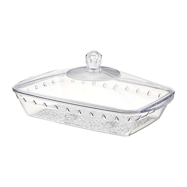 Servir bandeja con joyería de recipiente de almacenamiento de alimentos de tapa ensalada versátil para servir plato para celebraciones de cumpleaños claro l