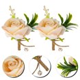 thumbnail image 4 of KAKOWELY 2 piezas de ramilletes de boda para novia, novio y fiesta de bodas., 4 of 4