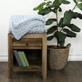 thumbnail image 4 of Light Blue Chunky Knit Throw Blanket, One Size, by Noble Linens, 4 of 5