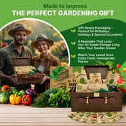 75 Vegetable & Greens Seeds Kit - 44,700+ Non-GMO Heirloom Seeds Gardening Gift Box for Planting