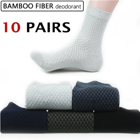 

10Pair Classic Men Bamboo Fiber Socks Anti-Bacterial