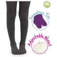 thumbnail image 4 of Jefferies Socks Girls Baby Seamless Organic Cotton Smooth Toe Tights 2 Pack, 4 of 4