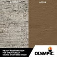 thumbnail image 3 of Olympic Rescue It Solid Exterior Deck Resurfacer and Primer with Sealant Taupe, 3 Gallon, 3 of 7