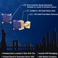 thumbnail image 2 of Gem Stone King 14K Yellow Gold Blue Lapis Double Notch Stud Earrings | 2.00 Cttw | Gemstone Birthstone | Cushion 6MM | Gold Earrings for Women Men, 2 of 6