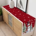 thumbnail image 4 of Red Snowman Christmas Table Runner 70 Inches Long Farmhouse Dress Scarves, Xmas Tree Snowflake Gifts Dining Tablerunner for Coffee Table/Kitchen Island/Party Décor, 13" x 70", 4 of 8