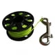 thumbnail image 5 of Carrete de buceo portátil de 30 metros con bobina de perno de doble extremo para buceadores y espeleólogos. Verde, 5 of 9