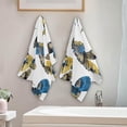 thumbnail image 4 of SKYSONIC 2 Pack Spring Hummingbird Hand Towels, Watercolor Golden Blue Kitchen Towel Ultra Soft and Absorbent,Decorative Fingertip Face Towel for Bathroom Hotel, 28.3"x14.4", 4 of 6