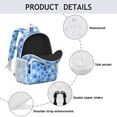 thumbnail image 3 of Blue Dog Paw Footprint Backpack for School,Cute School Bag,Schoolbag with Adjustable Shoulder Straps & Padded Back,15"x11.42"x5.5", 3 of 4