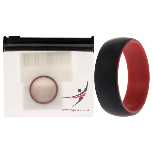 Anillo Silicone2Layer Dome - Rojo-Negro de ROQ para Hombre - Anillo de 16 mm