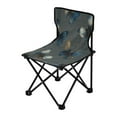 thumbnail image 2 of 600D Oxford Camping Chair Portable Foldable Chair Supports 220 lbs for Picnic, Fishing, Backpacking Brown-blue Butterfly Pattern, 2 of 8