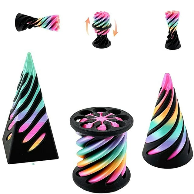 Fidget Toy ajitxalr Impossible Cone Spiral Cone, 3 paquetes