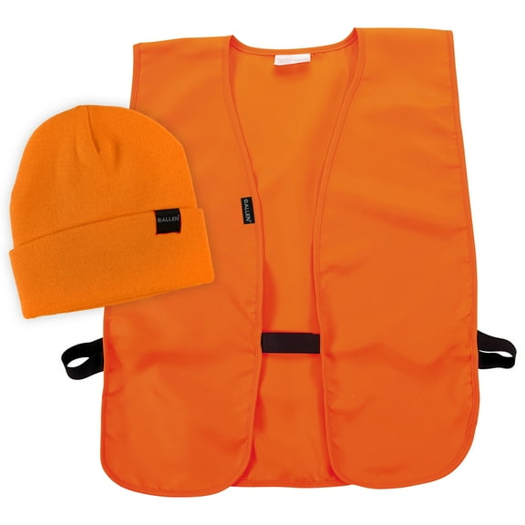 Allen Company Stocking Cap & Vest Combo, Men'S, M-Xl, Blaze Orange