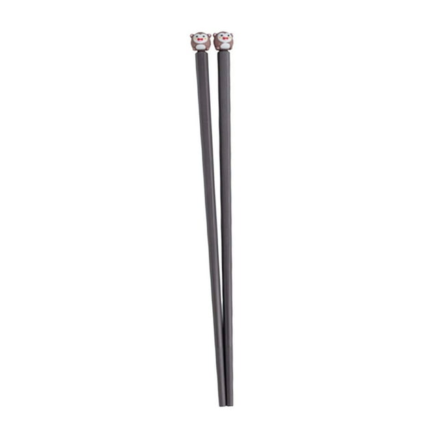 2 palillos chinos de fibra de vidrio reutilizables para niños, antideslizantes, para principiantes. mono