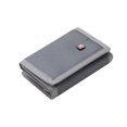 thumbnail image 1 of ITFABS Men 3-Fold Coin Purse, Canvas Wallet, Solid Color Fashion Slim Portable Card Pack, 1 of 4