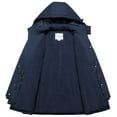 thumbnail image 3 of Chrisuno Womens Plus Size Winter Coats for Women Parka Jacket Women's Water Resistant Warm Hooded Coat Navy Blue 5X, 3 of 4
