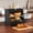 Black, variant on HLR Natural Bamboo Bread Box Kitchen Countertop with Cutting Board and Roll Top, White 2-Tier Large Wood Bread Bin