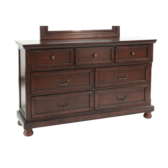 65" X 18" 40"h Antique Cherry Dresser, Wood, Dark Brown Allure Wood Crafted, 65"x18"x40",