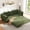 Green, variant on Leumius 76" Convertible Sofa Bed,Corduroy Folding Floor Mattress Couch with 5 Pillows,Futon Boneless Couch Lounge Loveseat with Pull Out Bed, No Assembly Required,Black