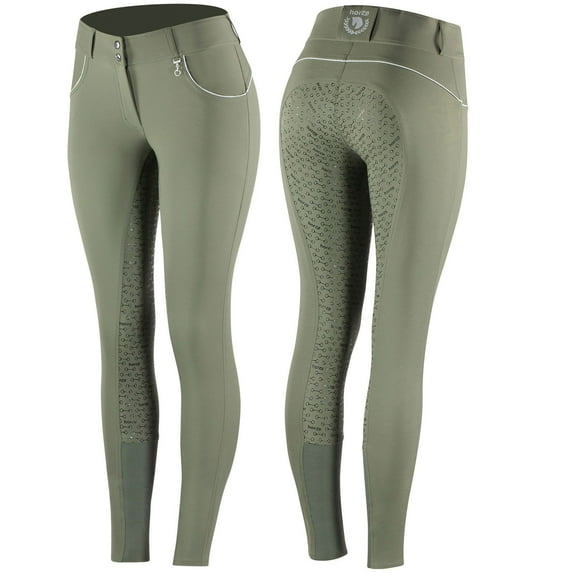 Horze Aubrey Womens High Waist Breeches Silicone Full Seat